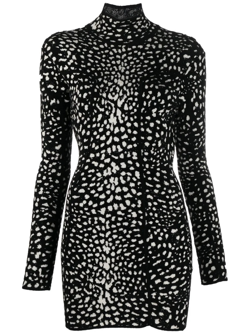 Leopard Jacquard Mini Dress