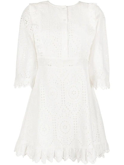 Broderie Anglaise Shirt Dress