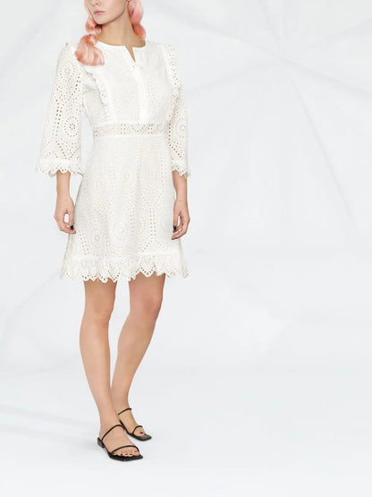 Broderie Anglaise Shirt Dress