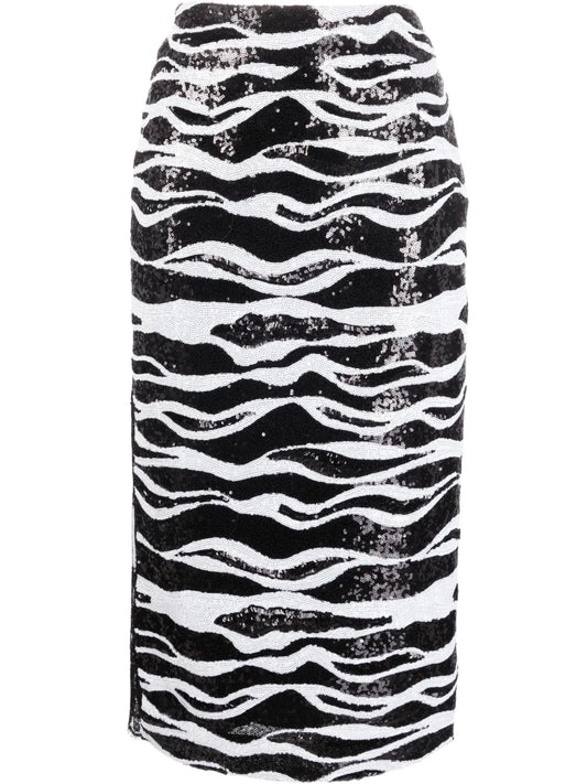Sequin Panelled Skirt