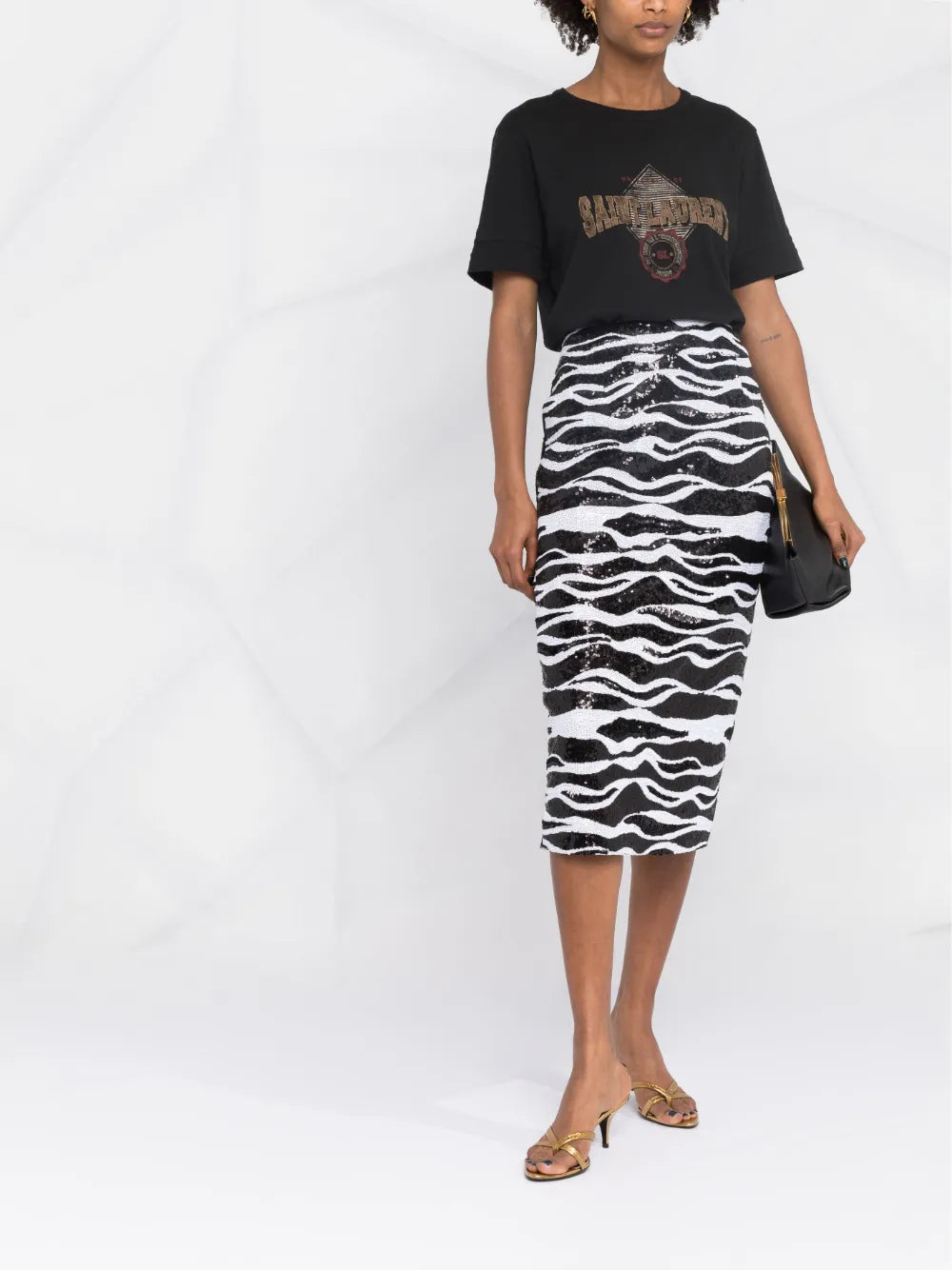 Sequin Panelled Skirt