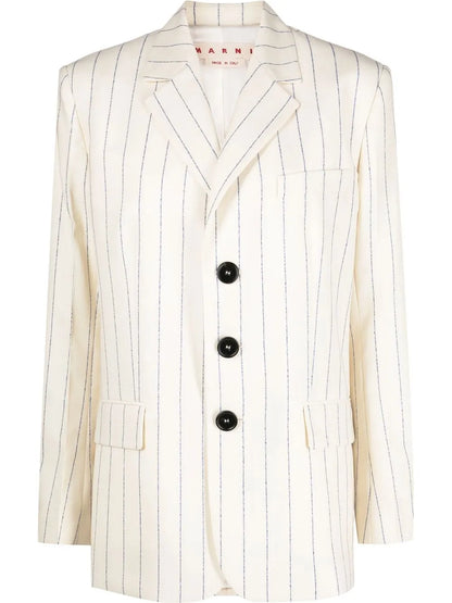Striped Virgin-Wool Blazer