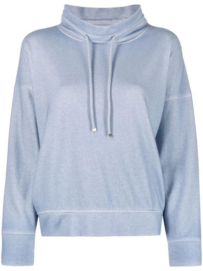 Drawstring-Neck Long-Sleeve Sweatshirt