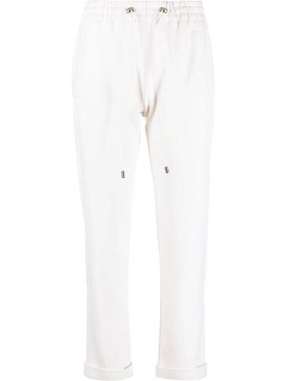 Elasticated Drawstring-Waistband Trousers