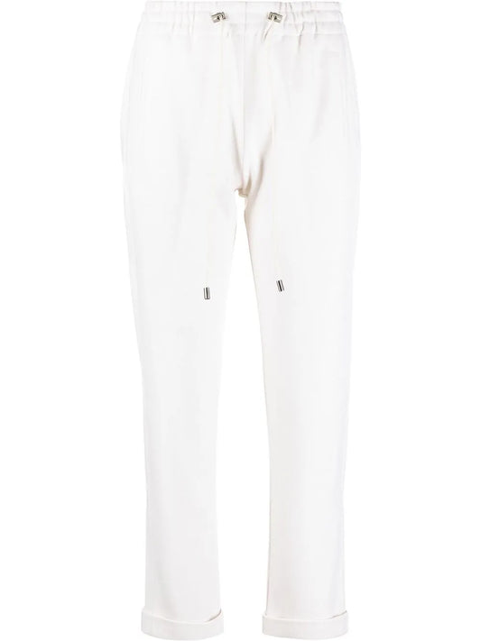 Elasticated Drawstring-Waistband Trousers