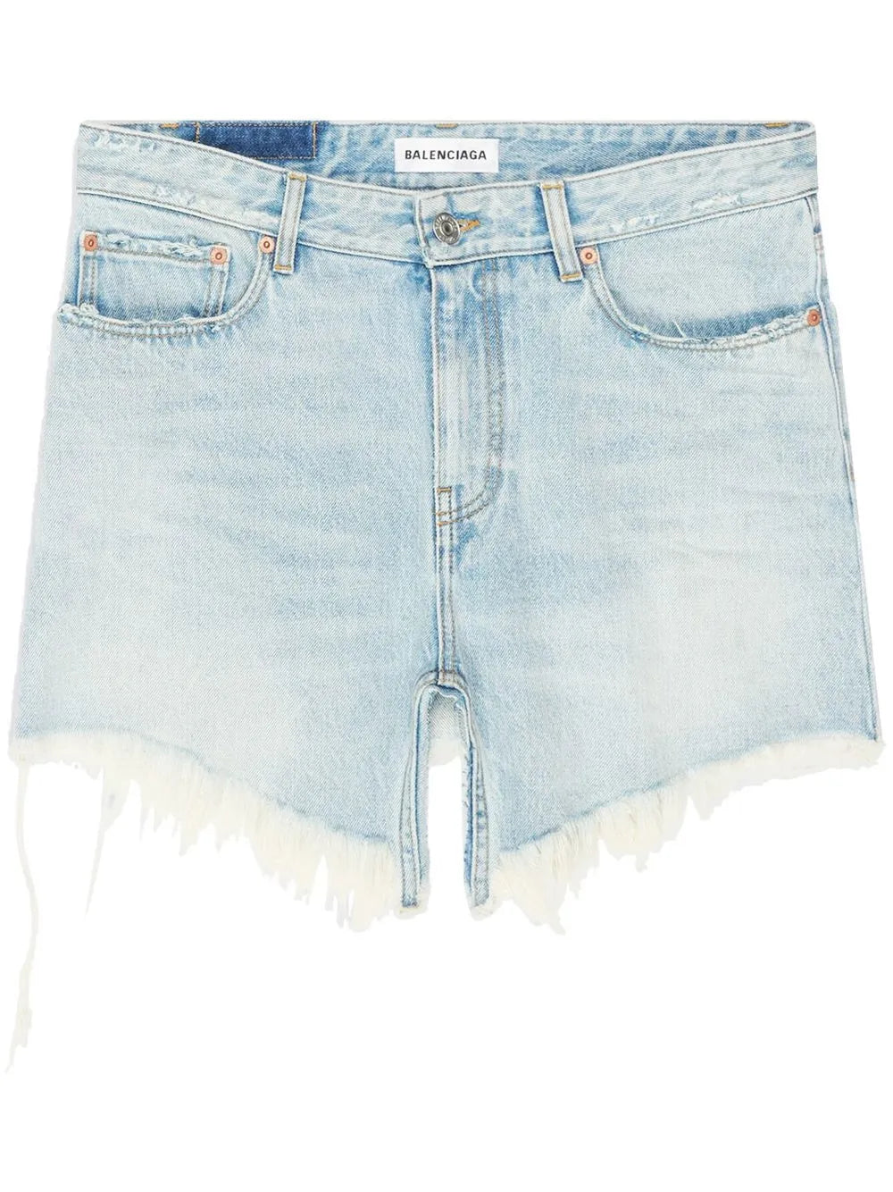 Cut-Up Denim Mini Skirt