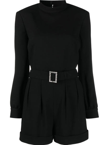 Open-Back Belted Playsuit