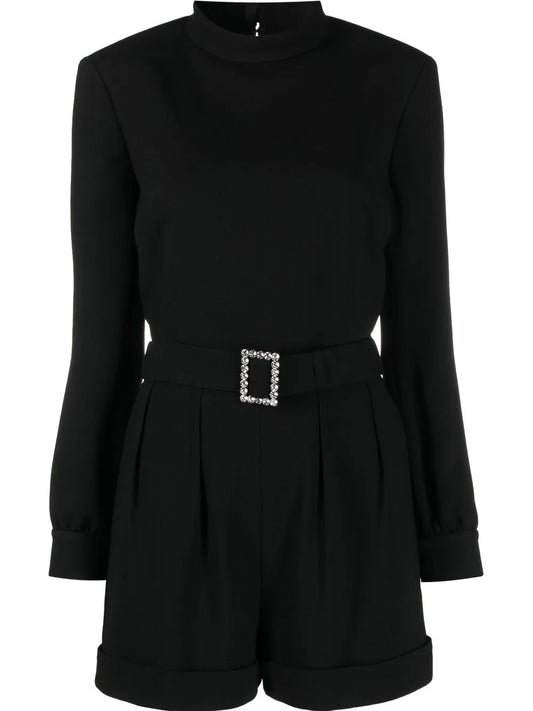 Open-Back Belted Playsuit