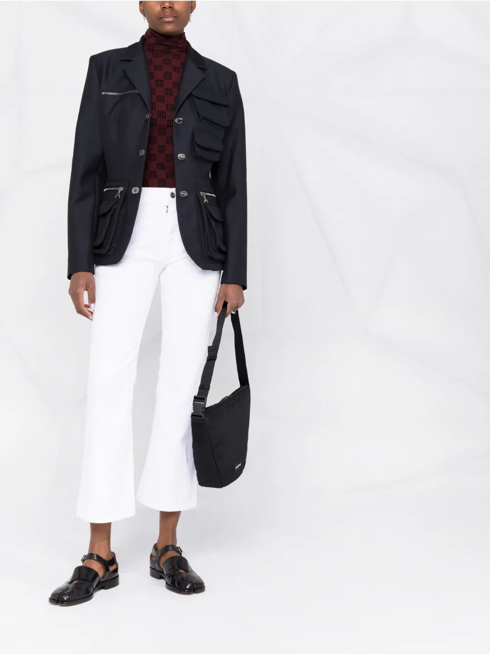Cropped Flared Trousers
