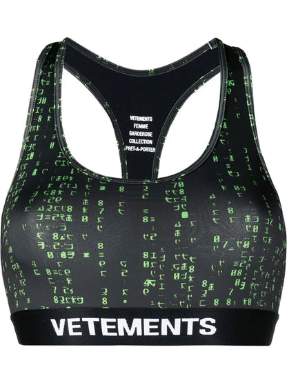 Logo-Underband Cropped Vest