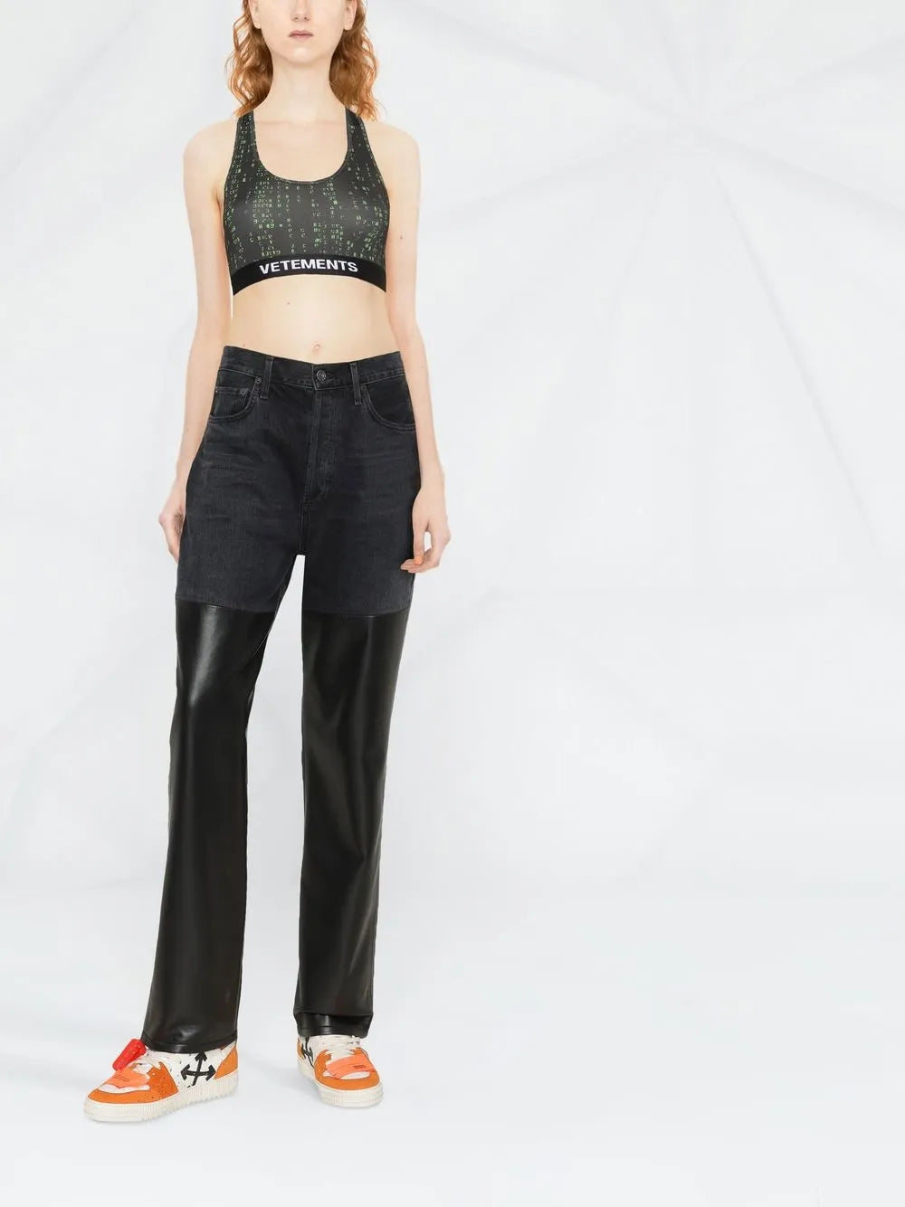 Logo-Underband Cropped Vest