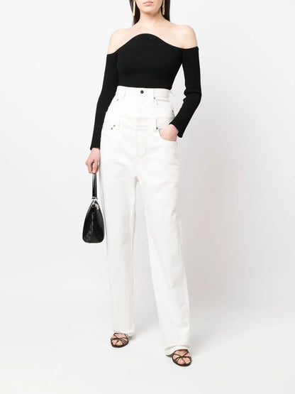 Panelled High-Waisted Trousers