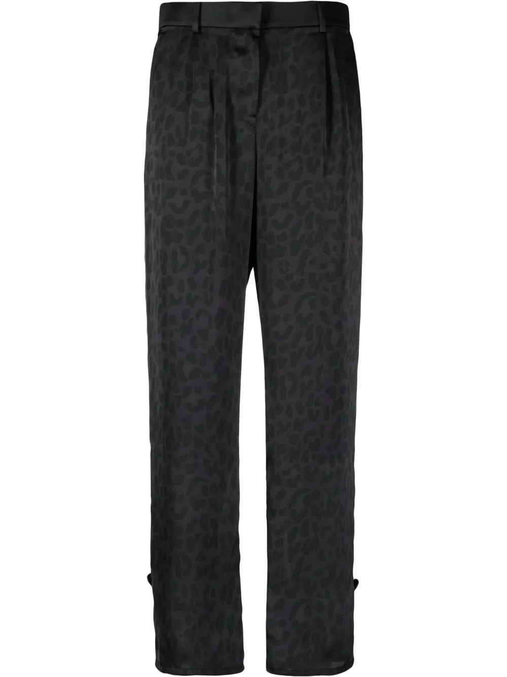 High-Waisted Patterned Trousers