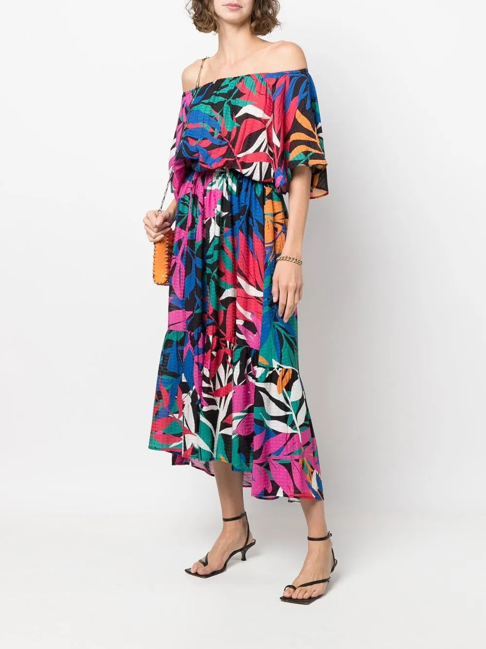 Floral-Print Off-Shoulder Dress