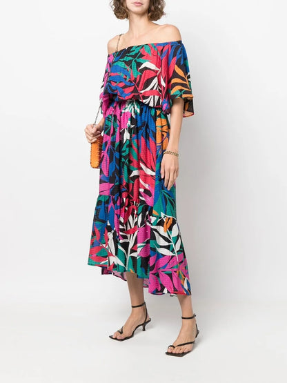 Floral-Print Off-Shoulder Dress