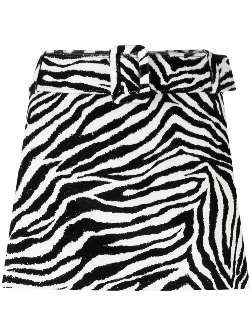 Low-Rise Zebra-Print Skirt