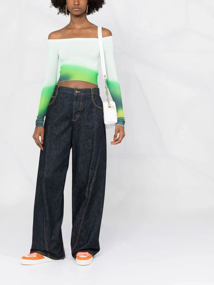 Off-Shoulder Gradient Style Top