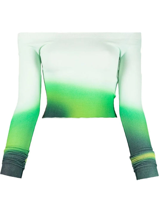 Off-Shoulder Gradient Style Top
