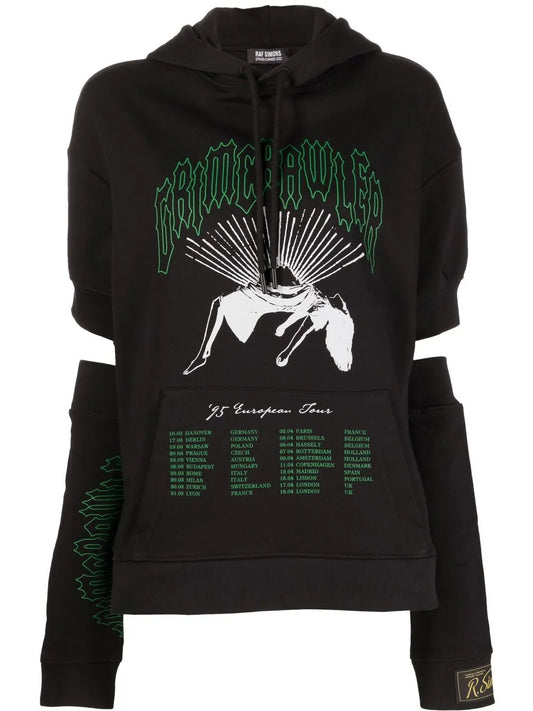 Grimrawler-Print Hoodie
