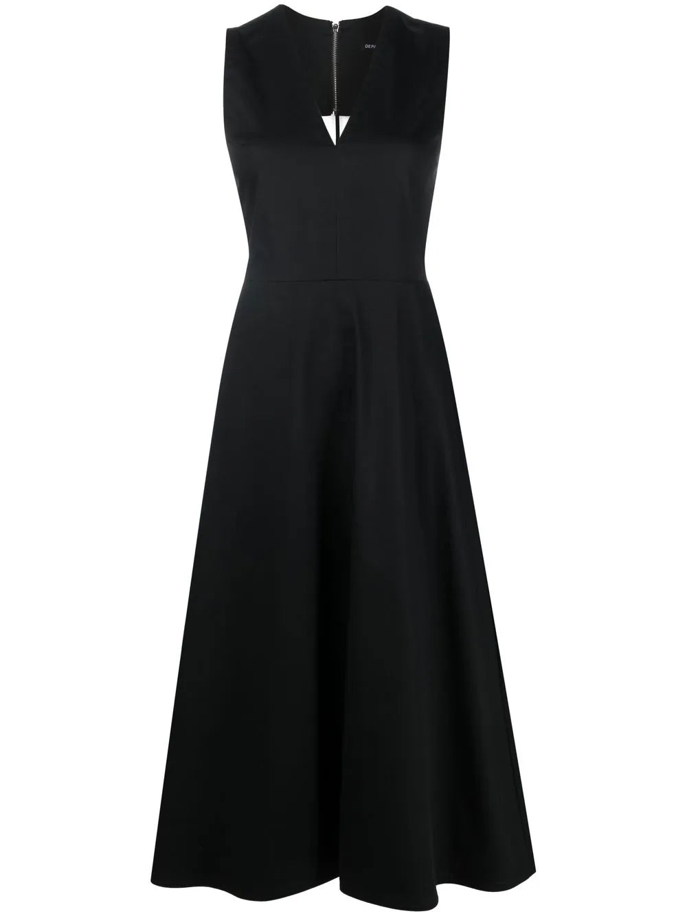 V-Neck Sleeveless Midi Dress