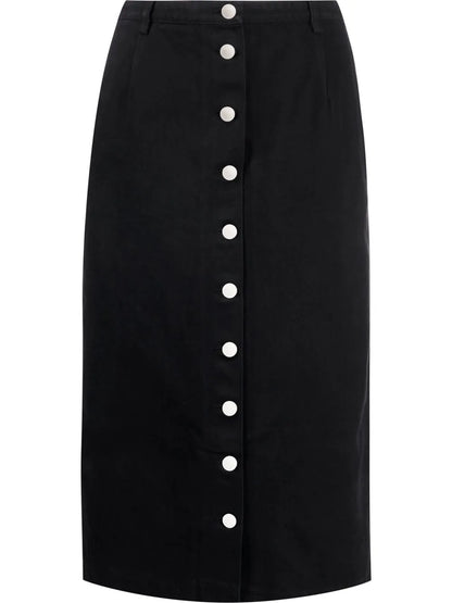 Button-Down Midi Skirt