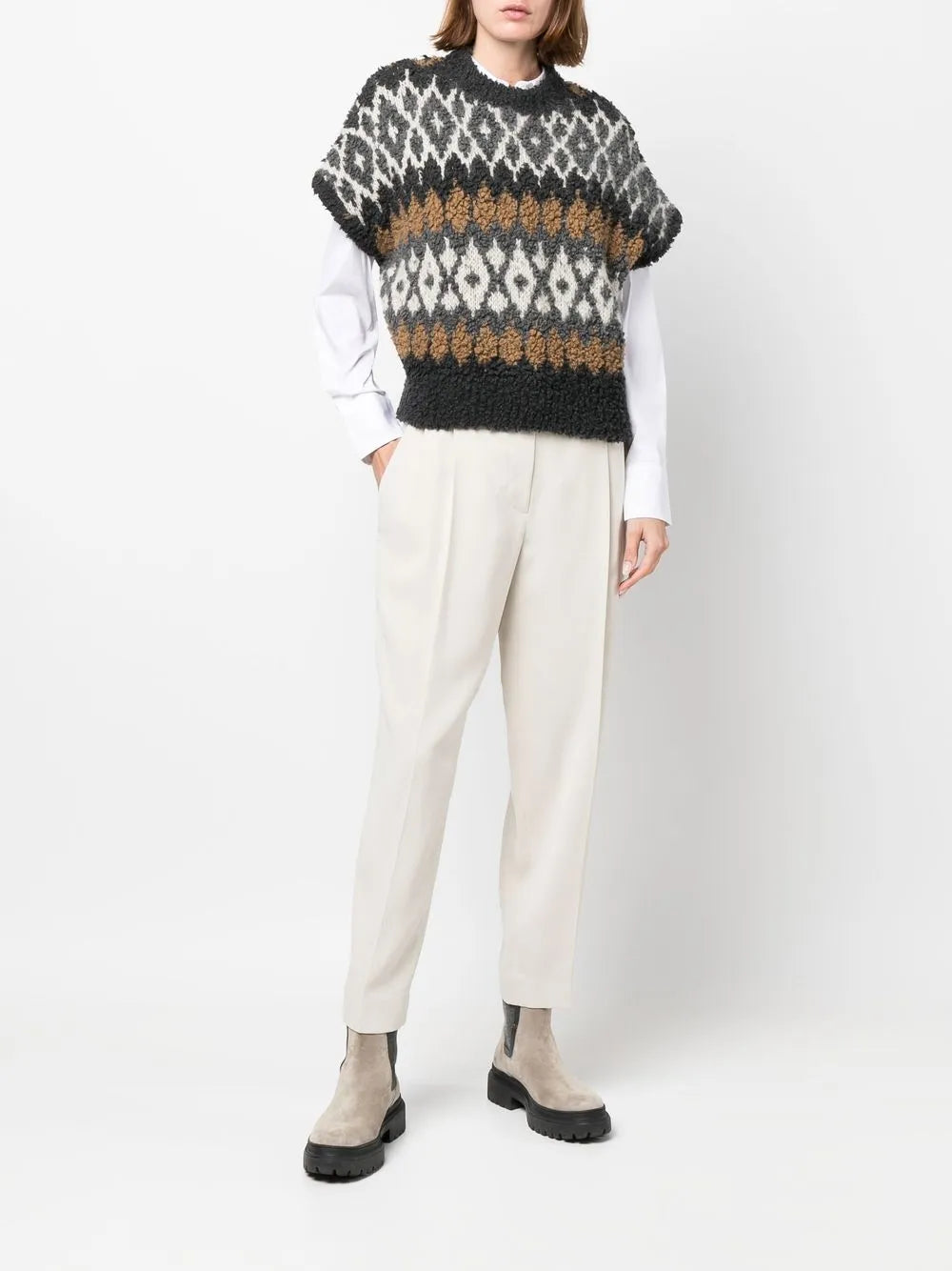 High-Waisted Tailored Trousers