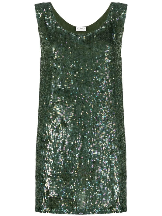 Sequin-Embellished Sleeveless Top