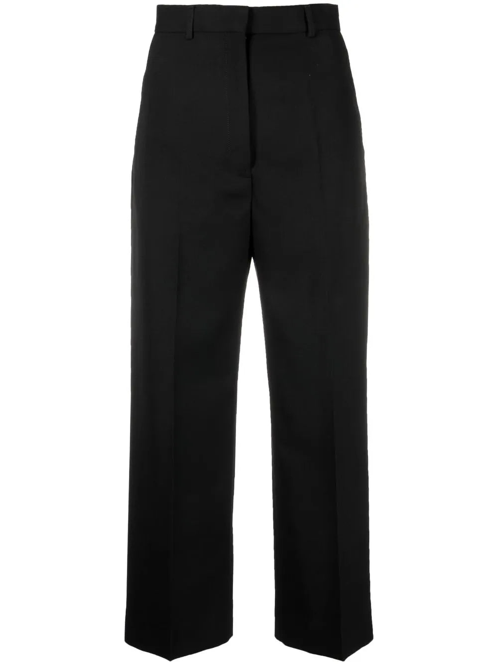 Cropped Straight-Leg Trousers