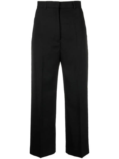 Cropped Straight-Leg Trousers