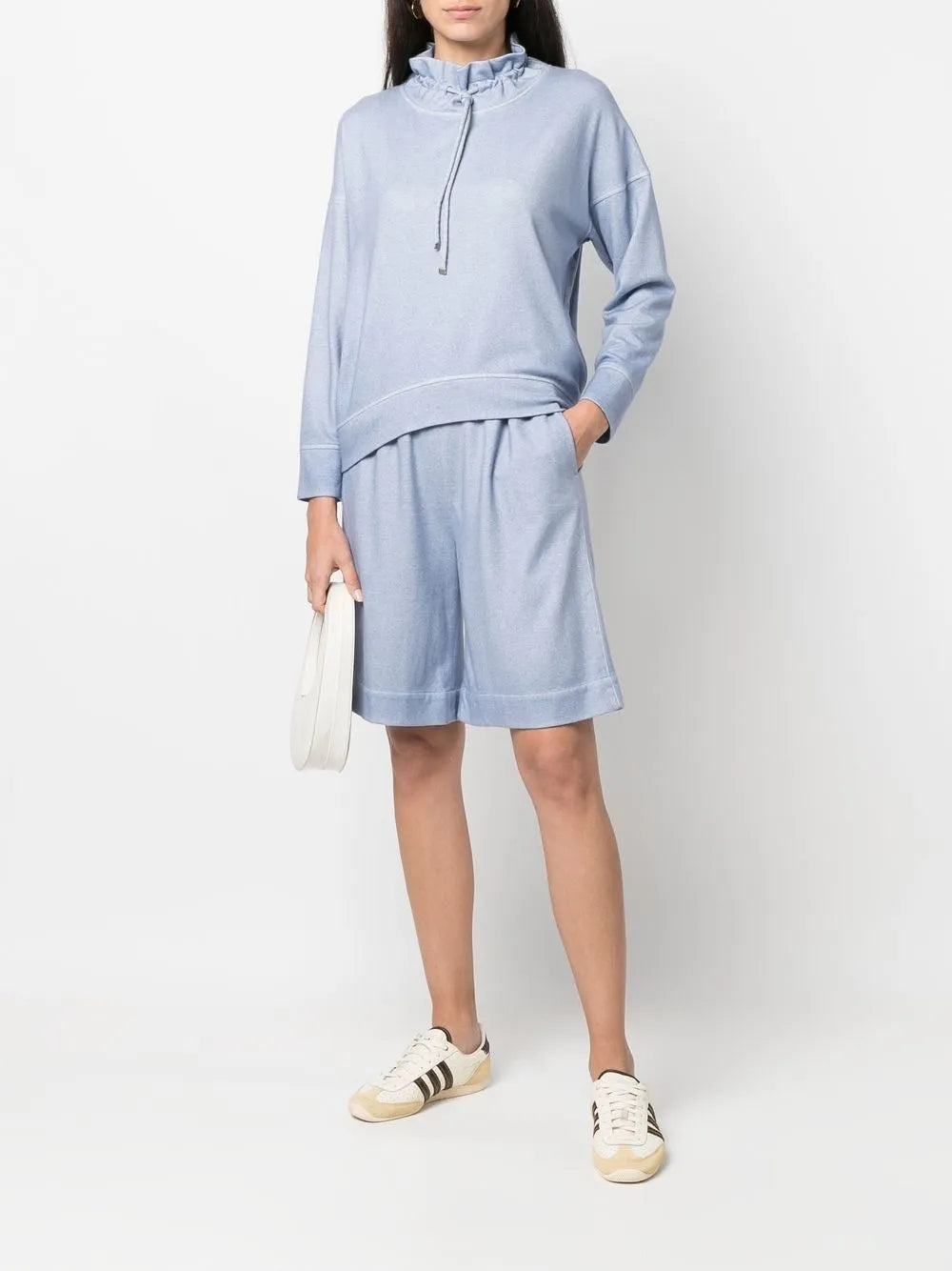 Fine-Knit Knee-Length Shorts