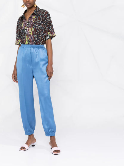 Tapered Satin Trousers