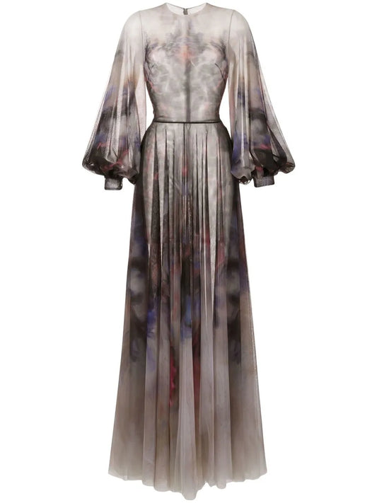 Printed Evening Gown