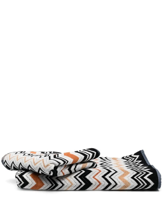 Bernard Zigzag-Pattern Towels (Set Of 2)