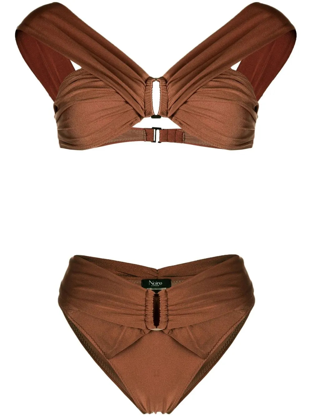Ruched-Detail Off-Shoulder Bikini