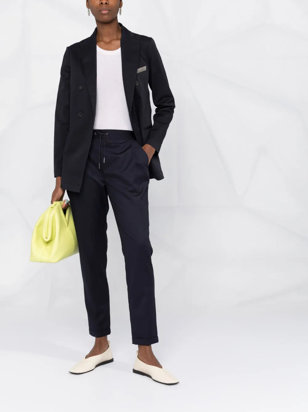 Drawstring Tapered Trousers