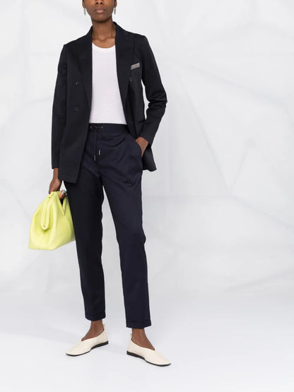 Drawstring Tapered Trousers