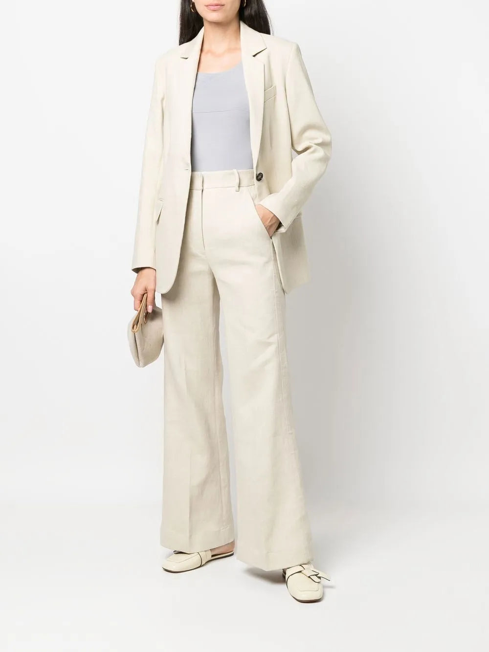 Straight-Leg Cut Trousers