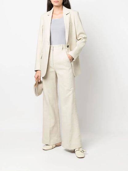 Straight-Leg Cut Trousers