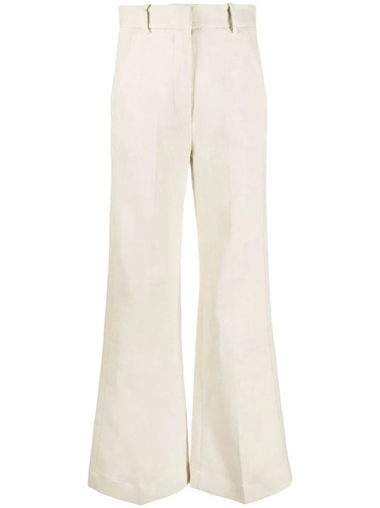 Straight-Leg Cut Trousers