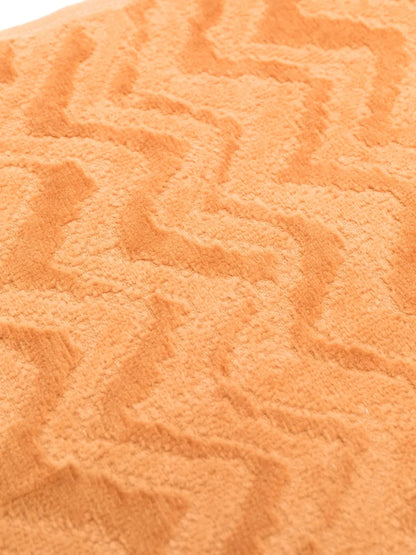 Zig-Zag-Print Cotton Bath Towel