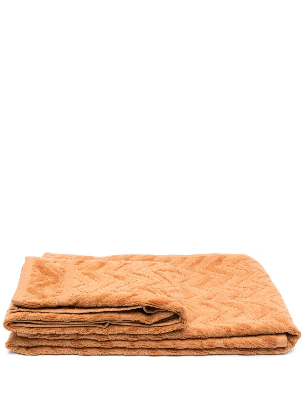 Zig-Zag-Print Cotton Bath Towel