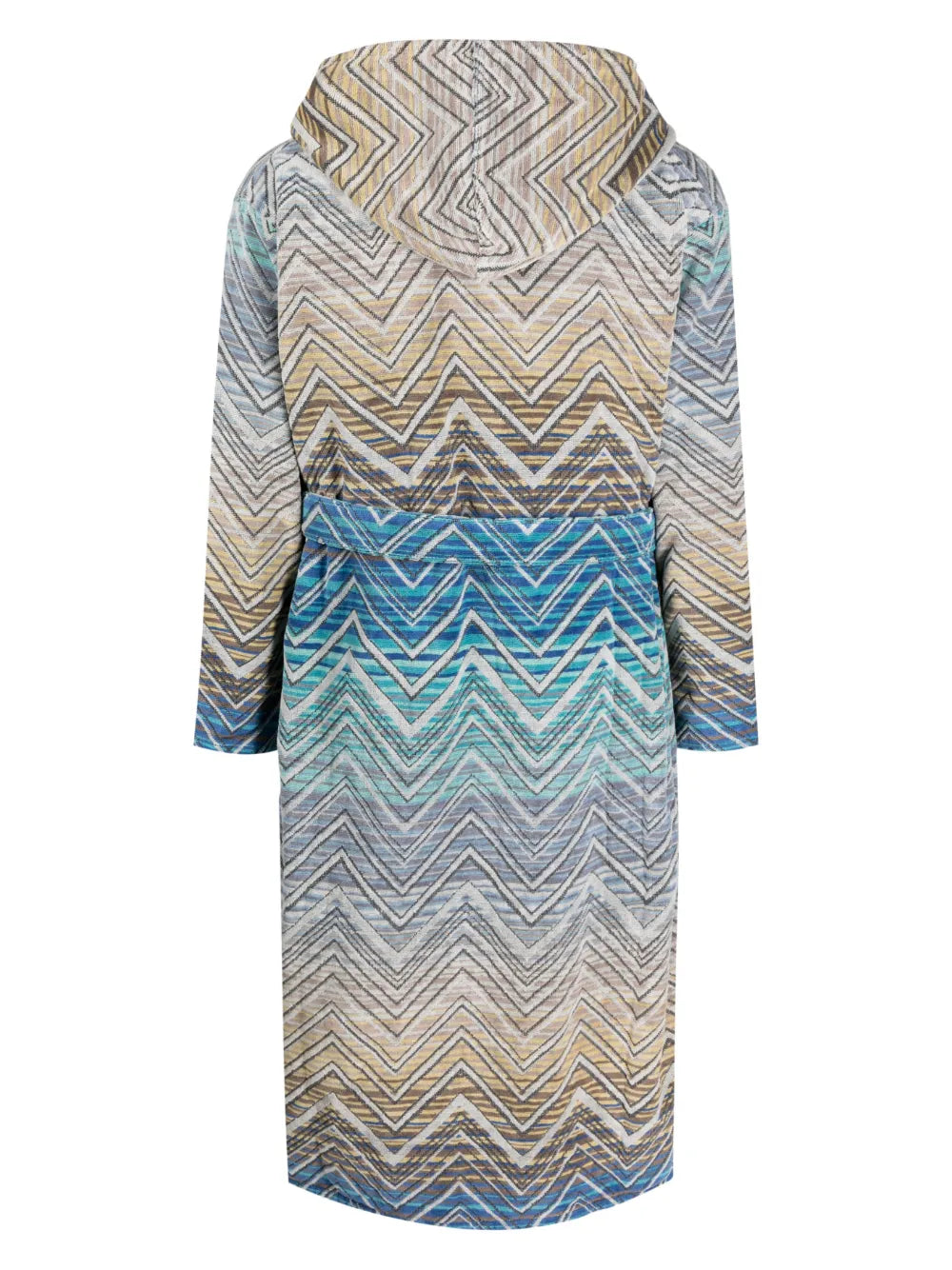 Zigzag-Print Towel Robe