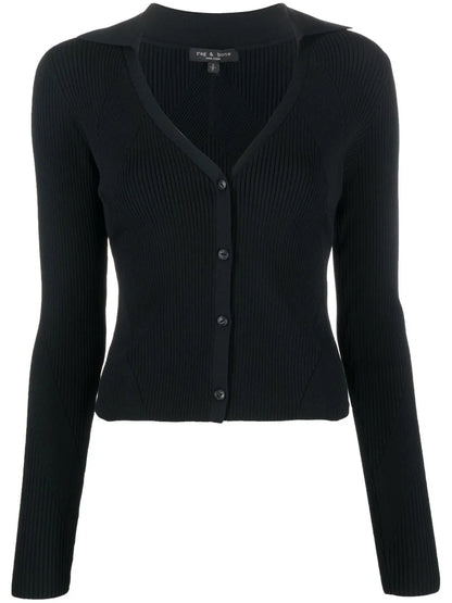 Ribbed Knitted Cardigan
