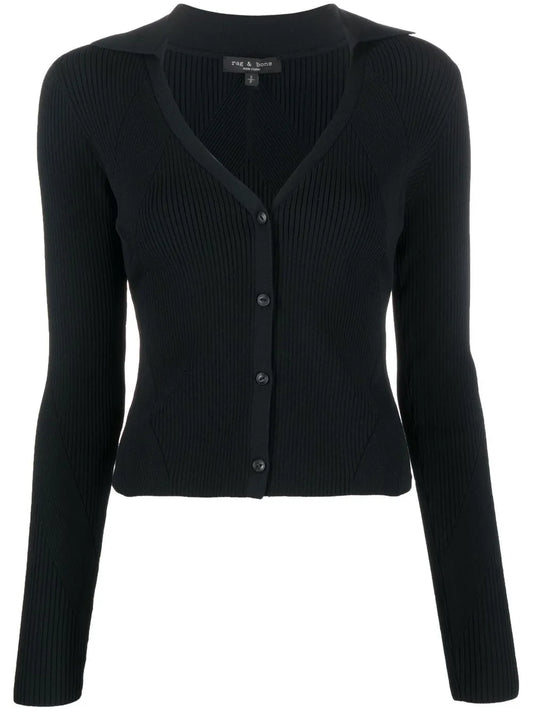 Ribbed Knitted Cardigan