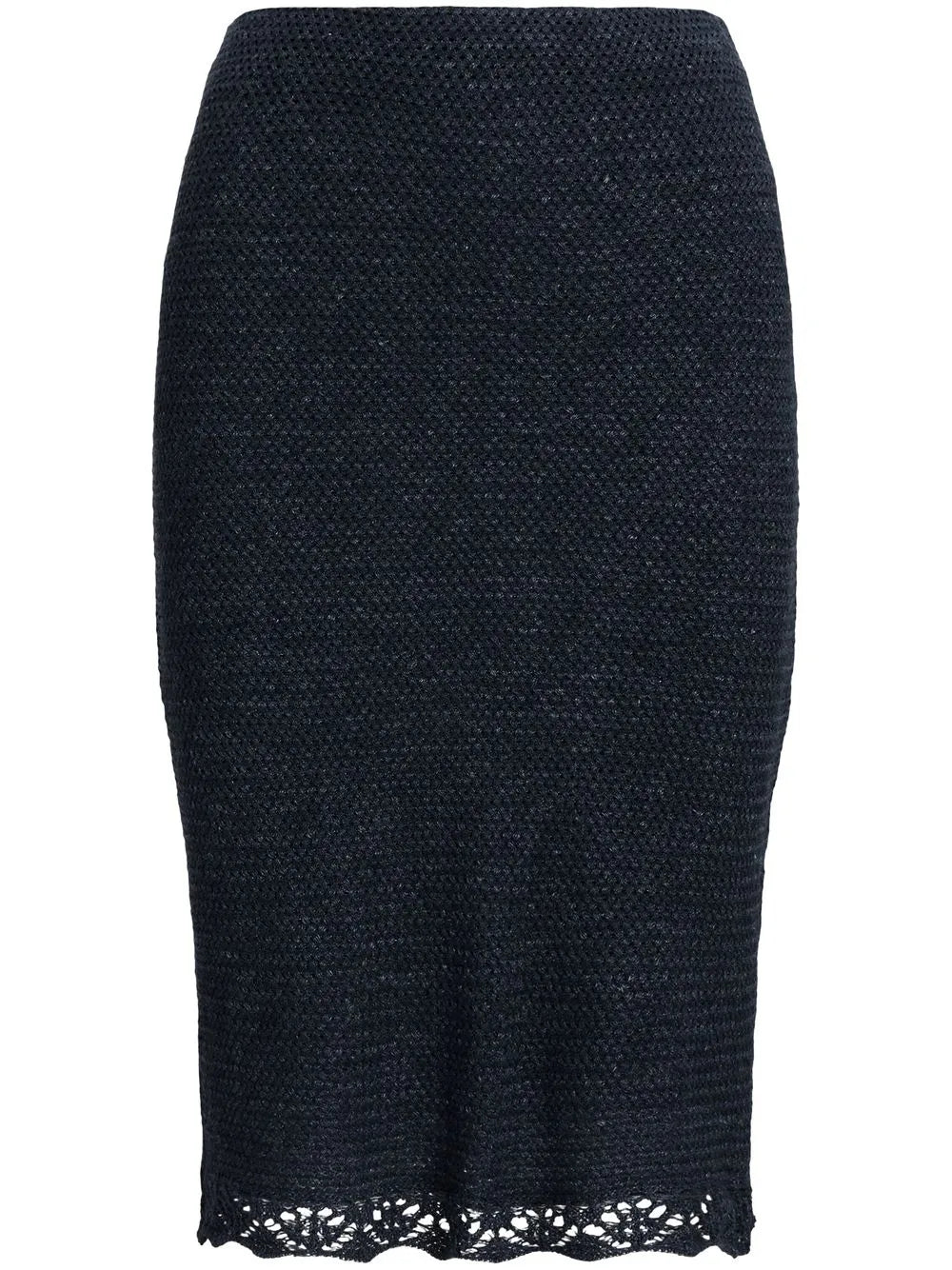 Ruffle-Trim Pencil Skirt
