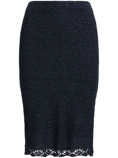 Ruffle-Trim Pencil Skirt