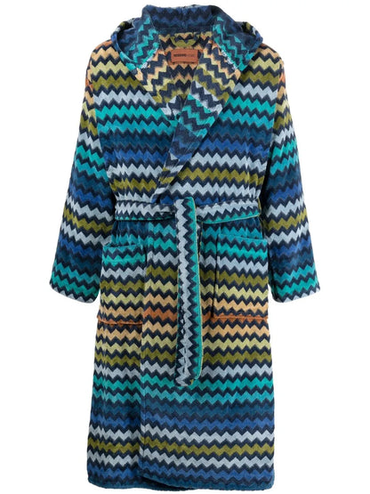 Warner Zigzag-Pattern Bathrobe