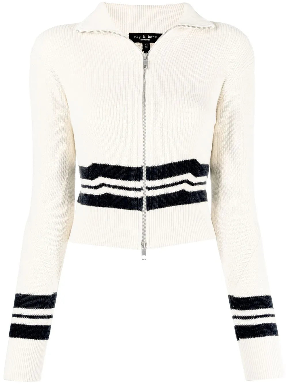 Stripe-Detail Ribbed Jumper