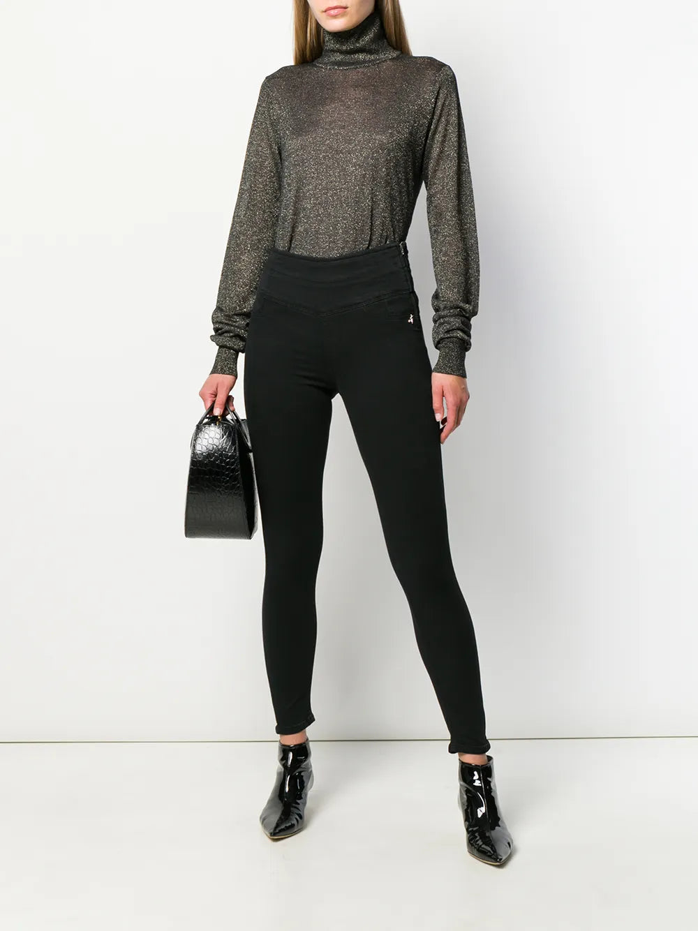 Embroidered-Logo Skirt Jeans