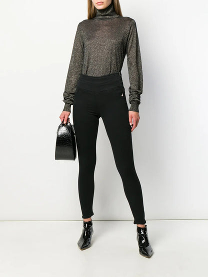 Embroidered-Logo Skirt Jeans